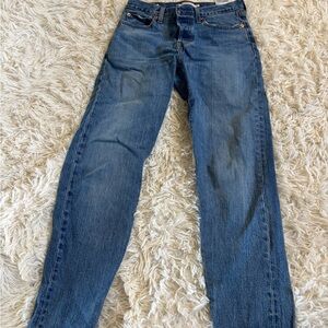 Levi’s Wedgie Straight Leg Classic Blue Denim Jeans